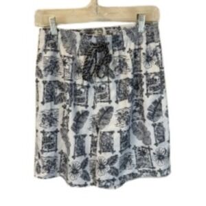 Favant Hawaii Blue Gray Floral Print Board Shorts Swim Trunks Size Small